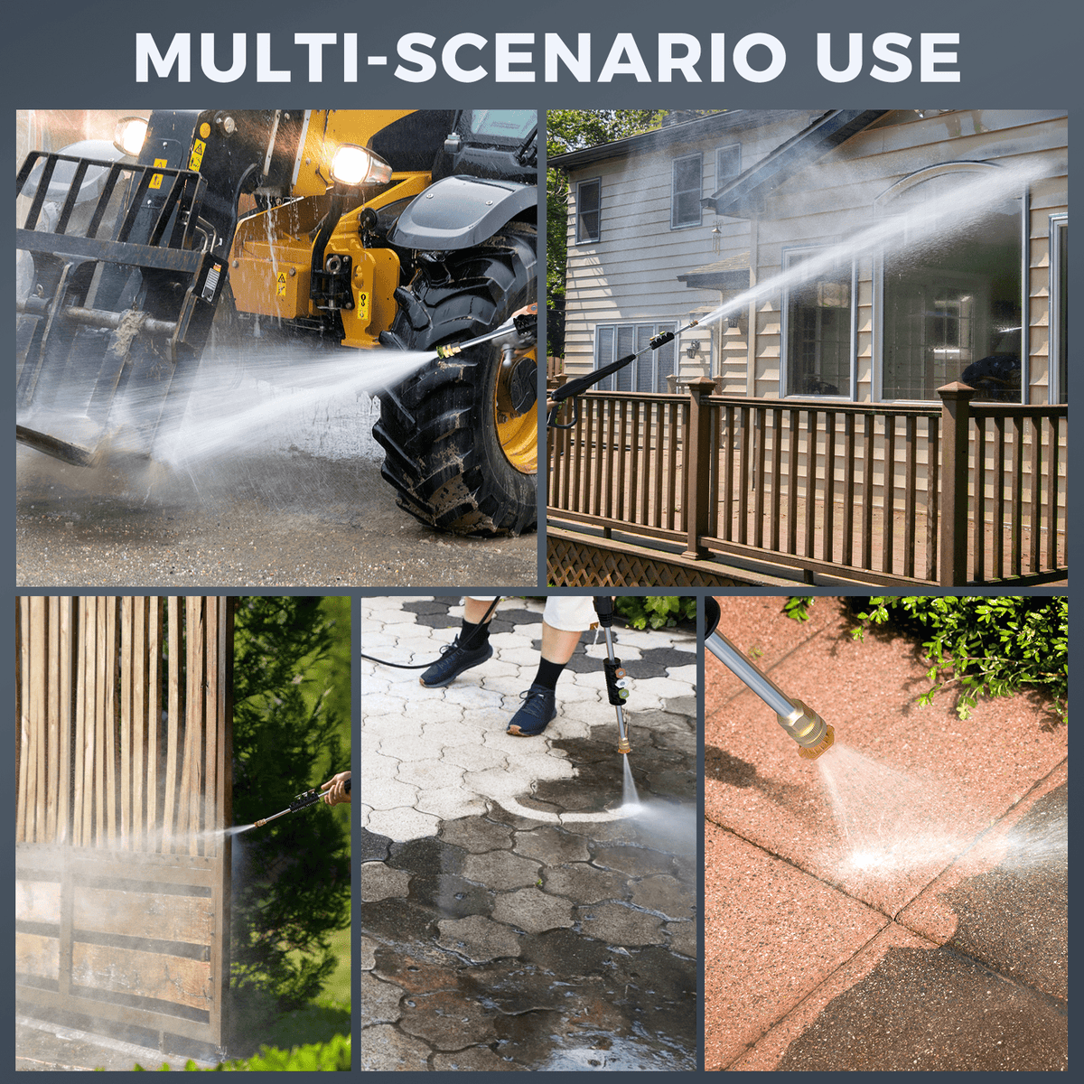 1800W Electric Pressure Washer, 5000PSI Max 3.0 GPM with 4 Nozzles, Portable High Pressure Cleaning Machine Washer with 25FT Cord, 23FT Hose, for