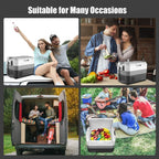 Costway 58 Quart Portable Electric Car Refrigerator Freezer - Dual Zone