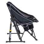 GCI Outdoor Pod Rocker Folding Rocking Camping Chair with Carry Bag, Black