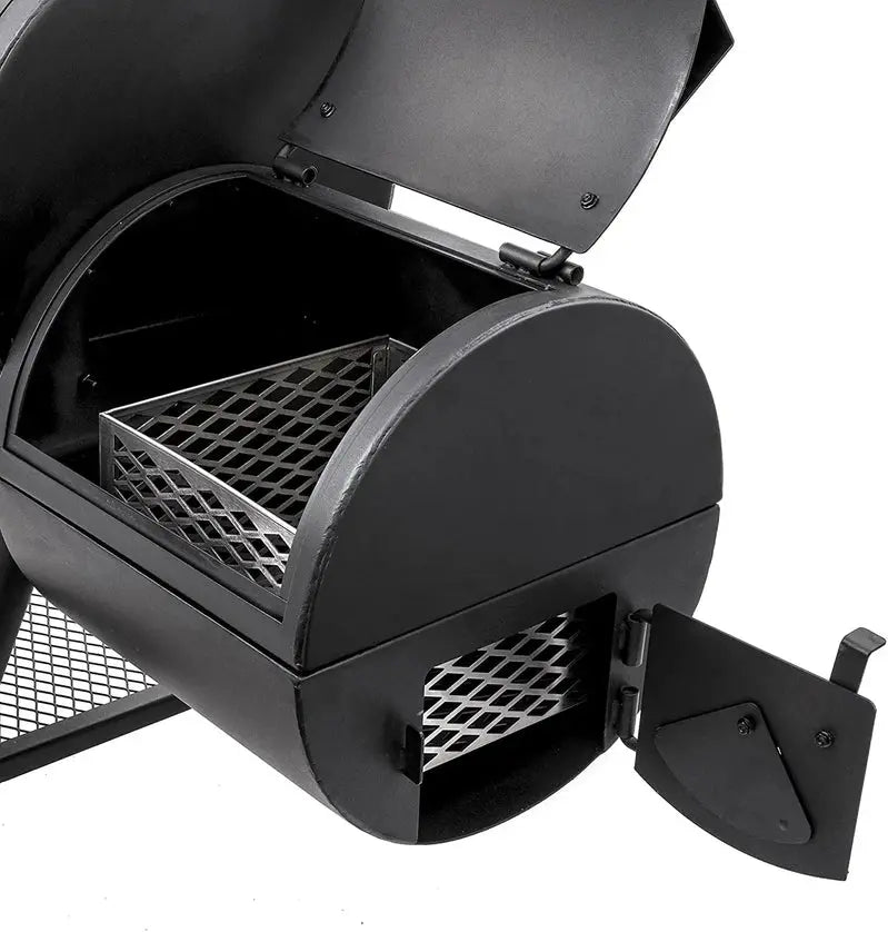 Oklahoma Joe's Longhorn Reverse Flow Smoker - Offset Barrel Design, Heavy-Gauge Steel, Dual Chamber Smoking