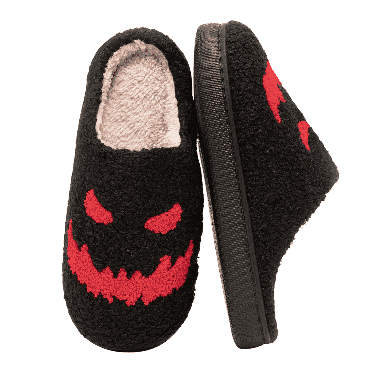 BERANMEY Halloween Slippers for Women Perfect Soft Plush Comfy Warm Slip-On Cute Womens Slippers Indoor Fluffy House Slippers for Women and Men Non-slip Fuzzy Flat Slides