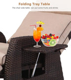 Weatherproof Outdoor Recliner Chair - 330 lbs Capacity, Steel Frame