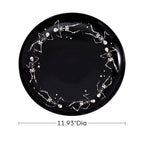 Way To Celebrate Halloween Dancing Skeleton Round Serving Tray, Black, 11.93 in