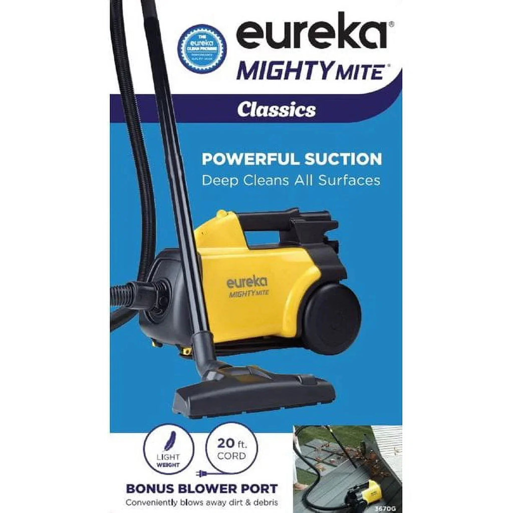 Eureka Mighty Mite Corded Canister Vacuum Cleaner, Yellow Pet - 3670G