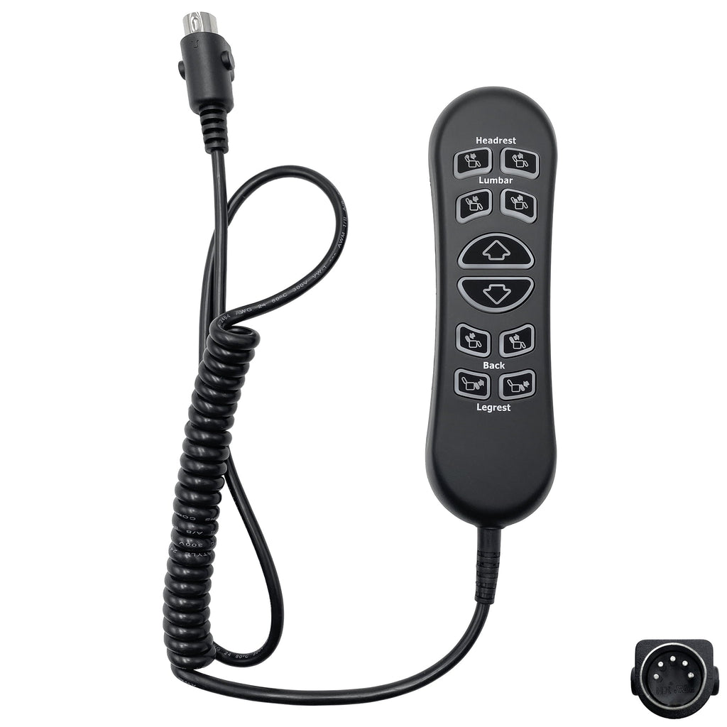 10 Button 5 Pin Lift Chair Remote Replaces Model HDW310-KBA HSW310-B-KBA Hand Control Switch for Power Recliner