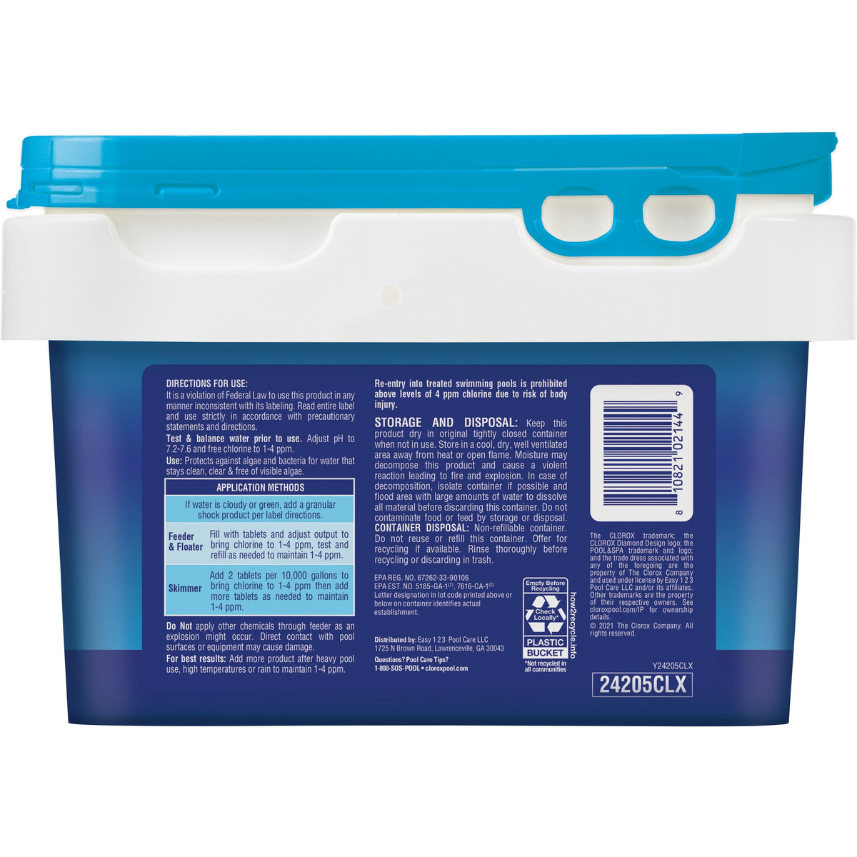 Clorox Pool&Spa XtraBlue 3" Chlorinating Tablets Chlorine Pool Chemicals , 5lb