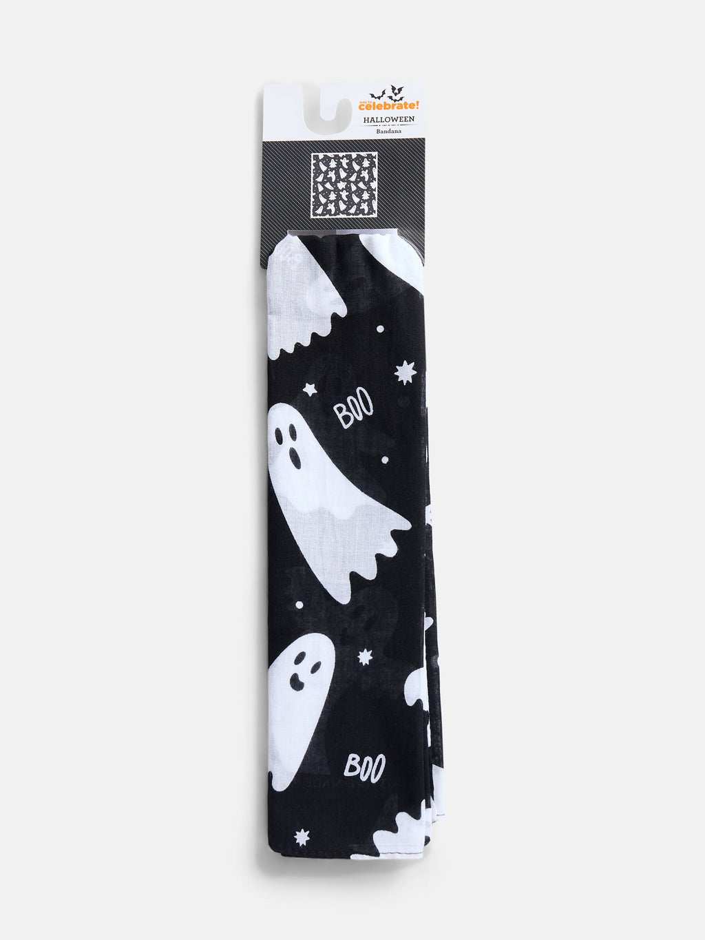 Way To Celebrate Halloween Women's Boo Ghosts Bandana, One Size, Black