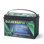 12V 100Ah Lithium Battery, 100A BMS Deep Cycle LiFePO4 Battery for Marine, RV, Solar System, Trolling Motor, Boat