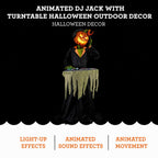 Way To Celebrate Animated DJ Jack with Turntable Halloween Outdoor Decor, 72 in