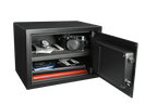 Pen + Gear Safes Model 44E20 with Electronic Lock, Backup Key, 1 Shelf, Black