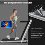 2 In 1 Folding Treadmill, 2.25 HP, 40 in x 16 in Running Area, Dual Display And App Control