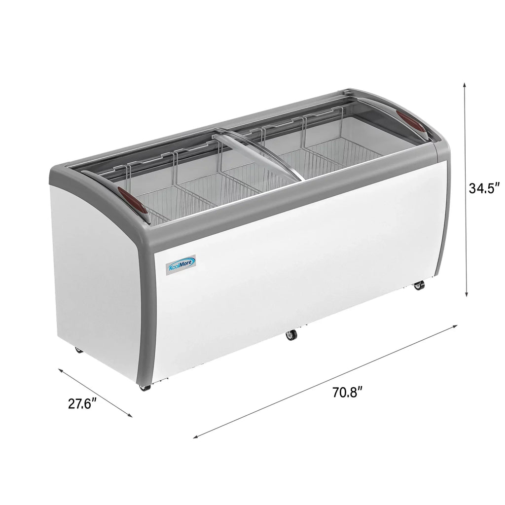 KoolMore Commercial Ice Cream Display Freezer, 71 in., 20 cu. ft.