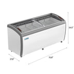 KoolMore Commercial Ice Cream Display Freezer, 71 in., 20 cu. ft.