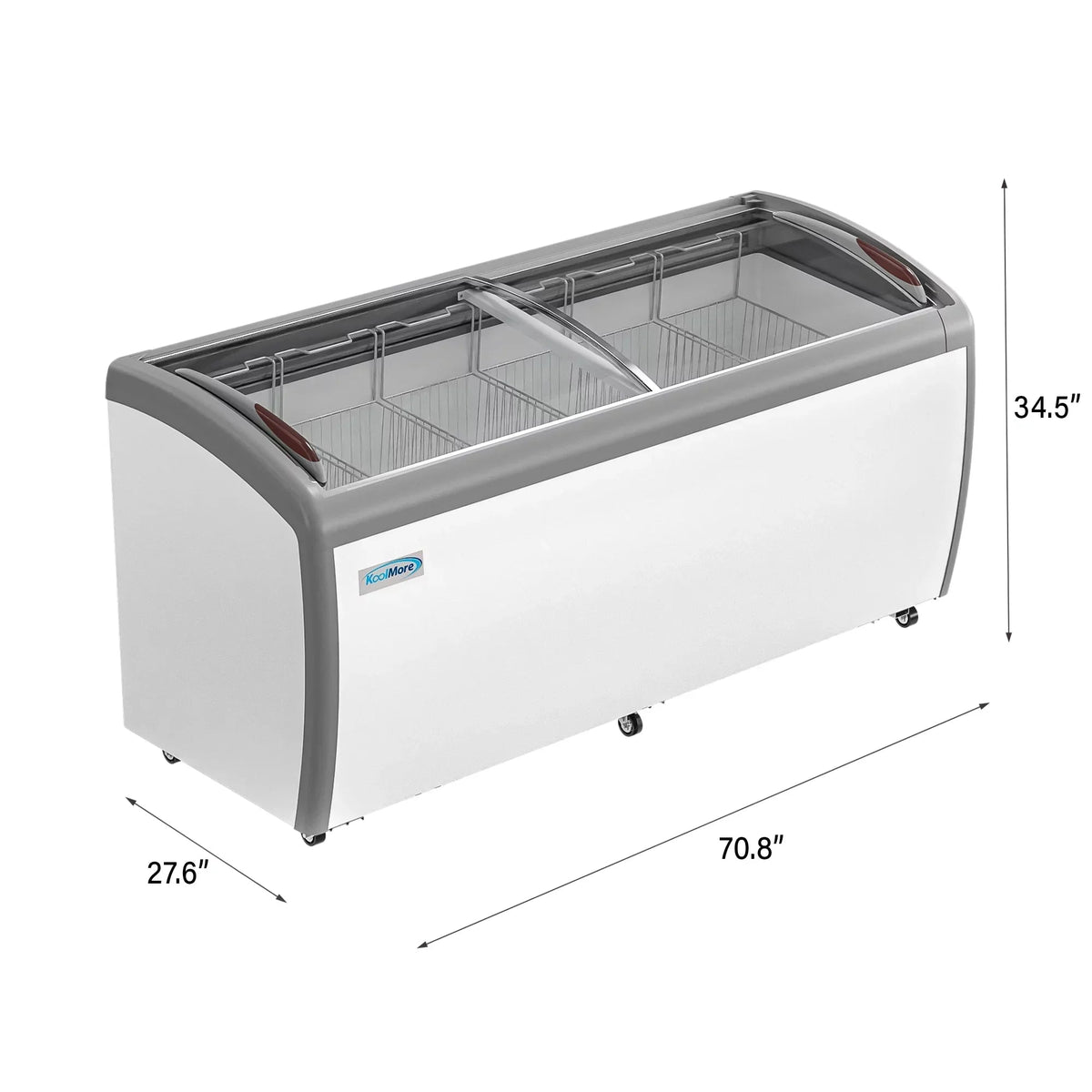 KoolMore Commercial Ice Cream Display Freezer, 71 in., 20 cu. ft.