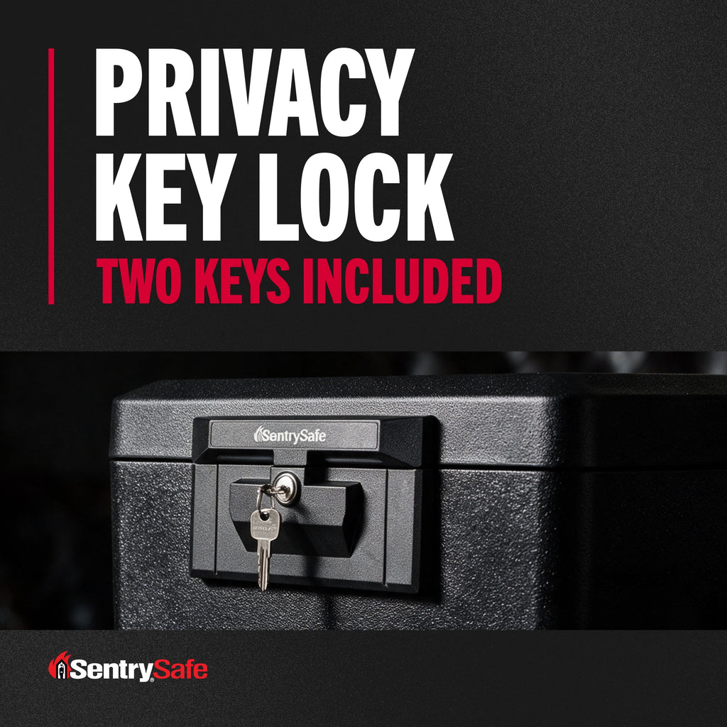 SentrySafe 1170 Fire-Resistant Document Safe with Key Lock, 0.61 CuFt., Black