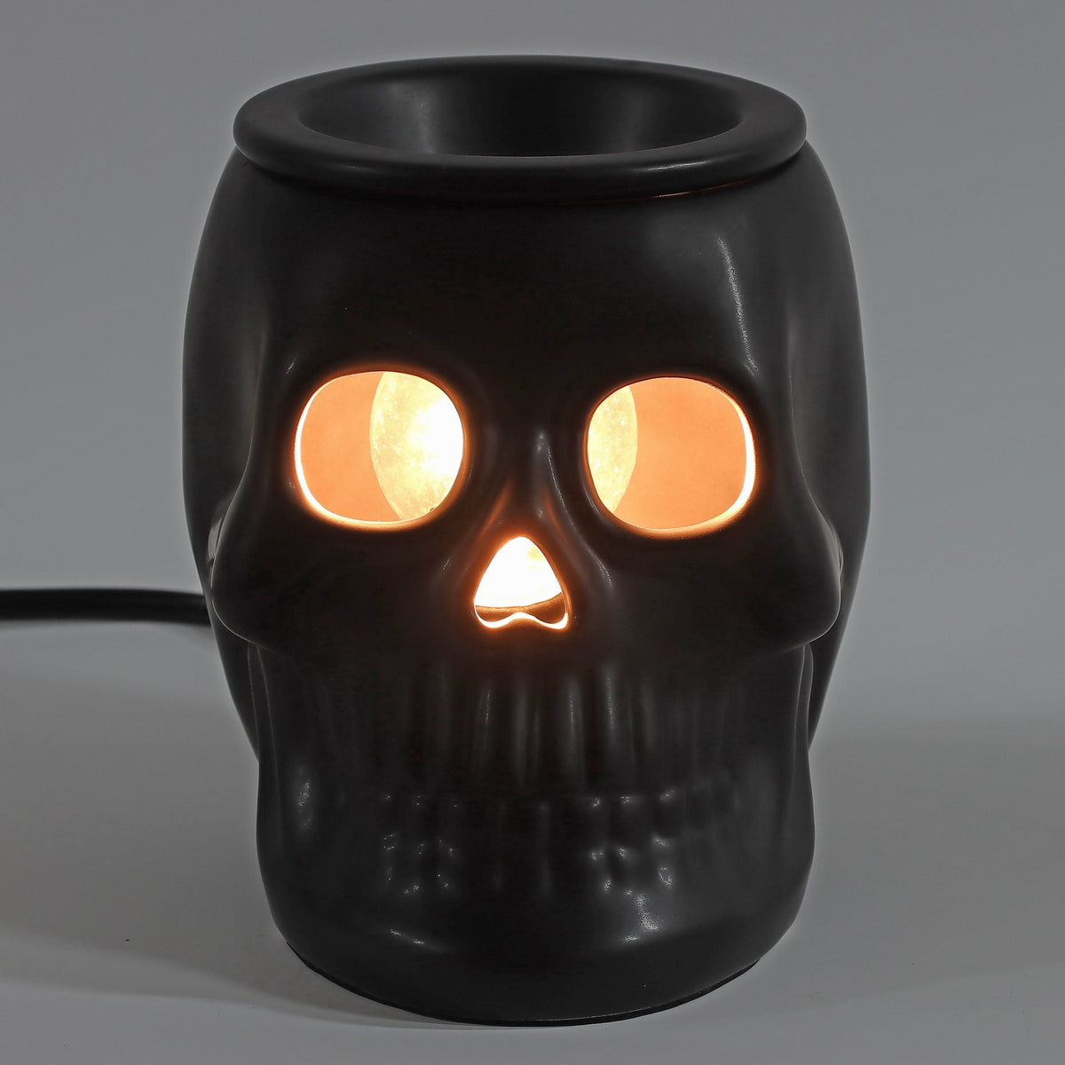 Ceramic Skull Electric Wax Warmer, Black, Halloween by Way To Celebrate