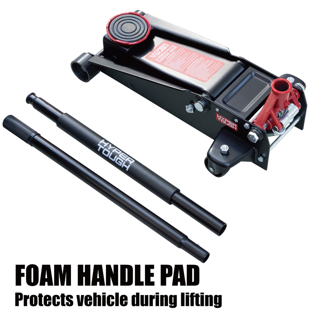 Hyper Tough 3 Ton Dual Pump Floor Jack, 5-1/8–18-5/16 in, Cars/Trucks/SUVs