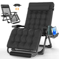 GVDV Zero Gravity Lounge Chair With Cushion And Cup Holder, 31 in D x 33 in W x 45 in H, Black