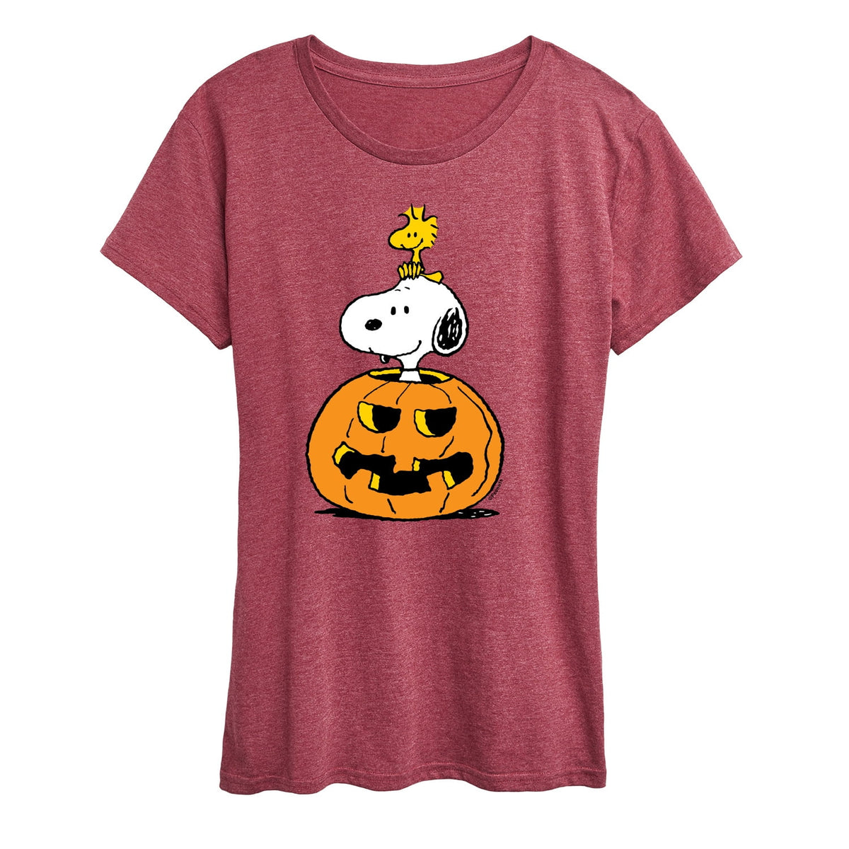 Peanuts - Snoopy Woodstock Pumpkin Women's Short Sleeve Graphic T-Shirt