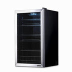 NewAir Beverage Refrigerator Cooler, 126 Cans, 3.4 Cubic Feet, Stainless Steel - AB-1200