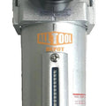 Compressed Air Inline Filter Regulator Combo, Metal Bowl, 5 Micron, 7 To 175 PSI, Auto Drain