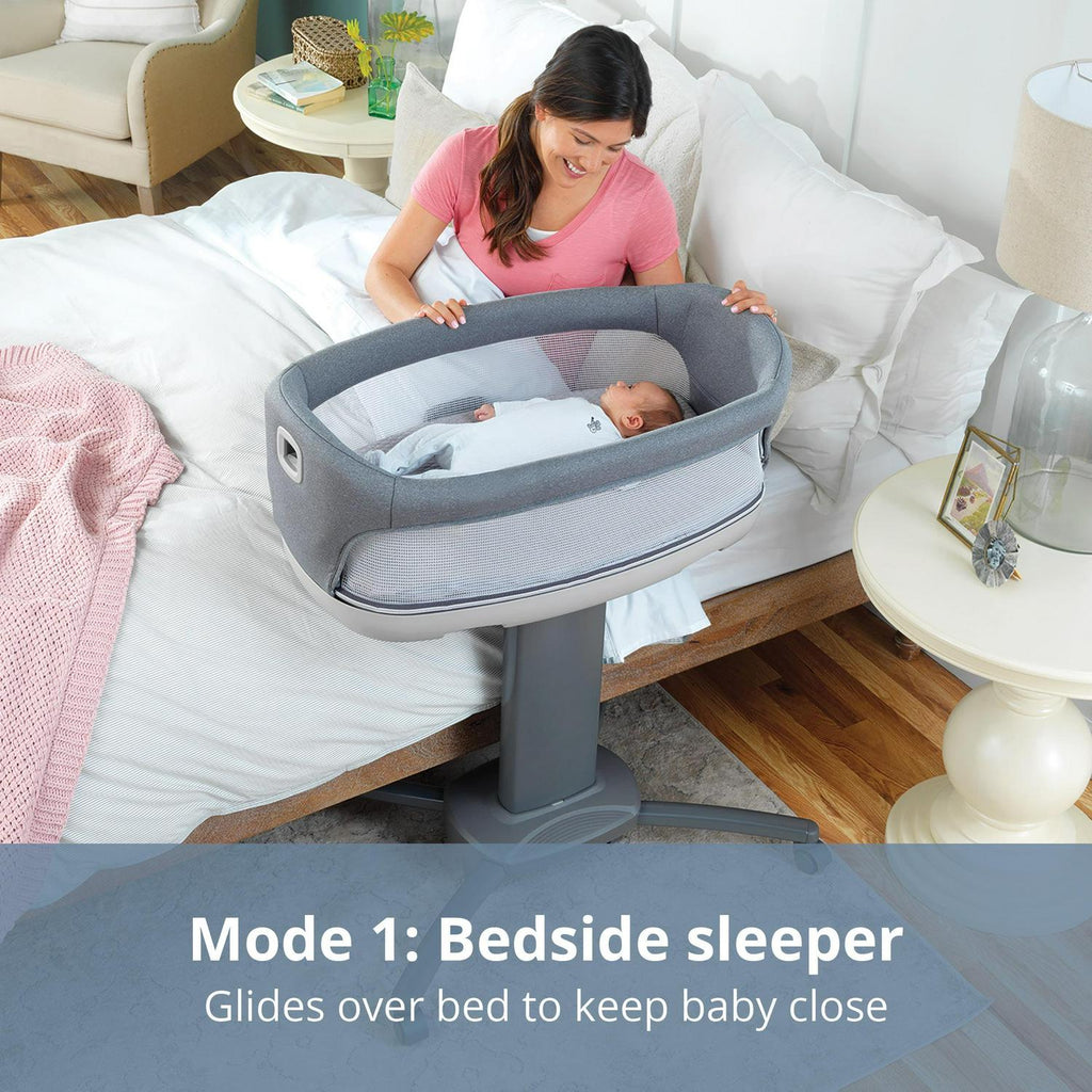 Chicco Close To You 3-In-1 Portable Bedside Bassinet And Changing Table, Heather Grey - 00079642400070