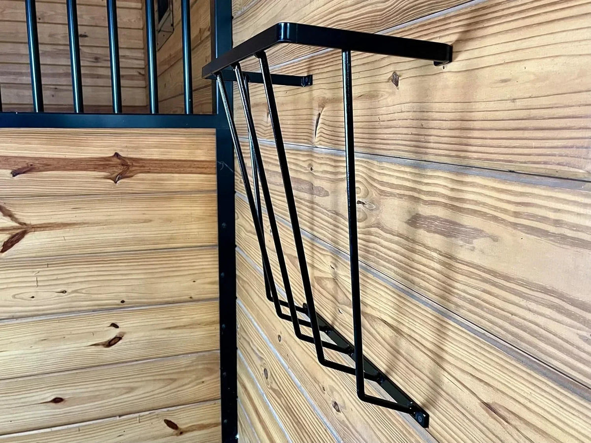 Dutch Ranch Steel Wall Hay Rack, Black, 18.5 in Long