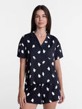 Halloween Women's Notched Top and Shorts Pajama Set from Way to Celebrate, 2-Piece