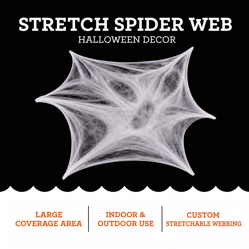 Super Stretch Spider Web Decoration, 165 sq ft, Halloween by Way To Celebrate