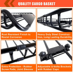 Universal Rooftop Roof Rack Carrier Basket, 51 in x 36 in x 5 in, 200 lb Capacity