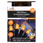 Indoor/Outdoor 100-Count Battery-Operated LED 8-Function Micro String Lights, 33', Halloween by Way To Celebrate