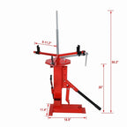 Manual Tire Changer With Bead Breaker, Steel, 4 in to 21 in