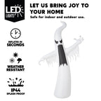 Joyfy 12ft Halloween Ghost Inflatable, Giant Ghosts inflatables with Build-in LEDs Outdoor Decorations, Blow Ups Halloween Yard Inflatables