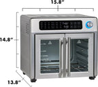 Emeril Lagasse 26 Quart Extra Large Air Fryer Convection Toaster Oven With French Doors - Stainless Steel