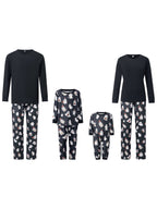 RUINIXCW Family Matching Halloween Ghost Pajama Set Black Long Sleeve Sleepwear for Trick or Treat Party Holiday Photos