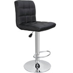 ZENY Bar Stool Set Of 4 With Soft Cushion And Metal Frame - Black