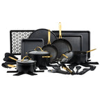 Thyme & Table 32-Piece Non-Stick Cookware & Bakeware Set, Black
