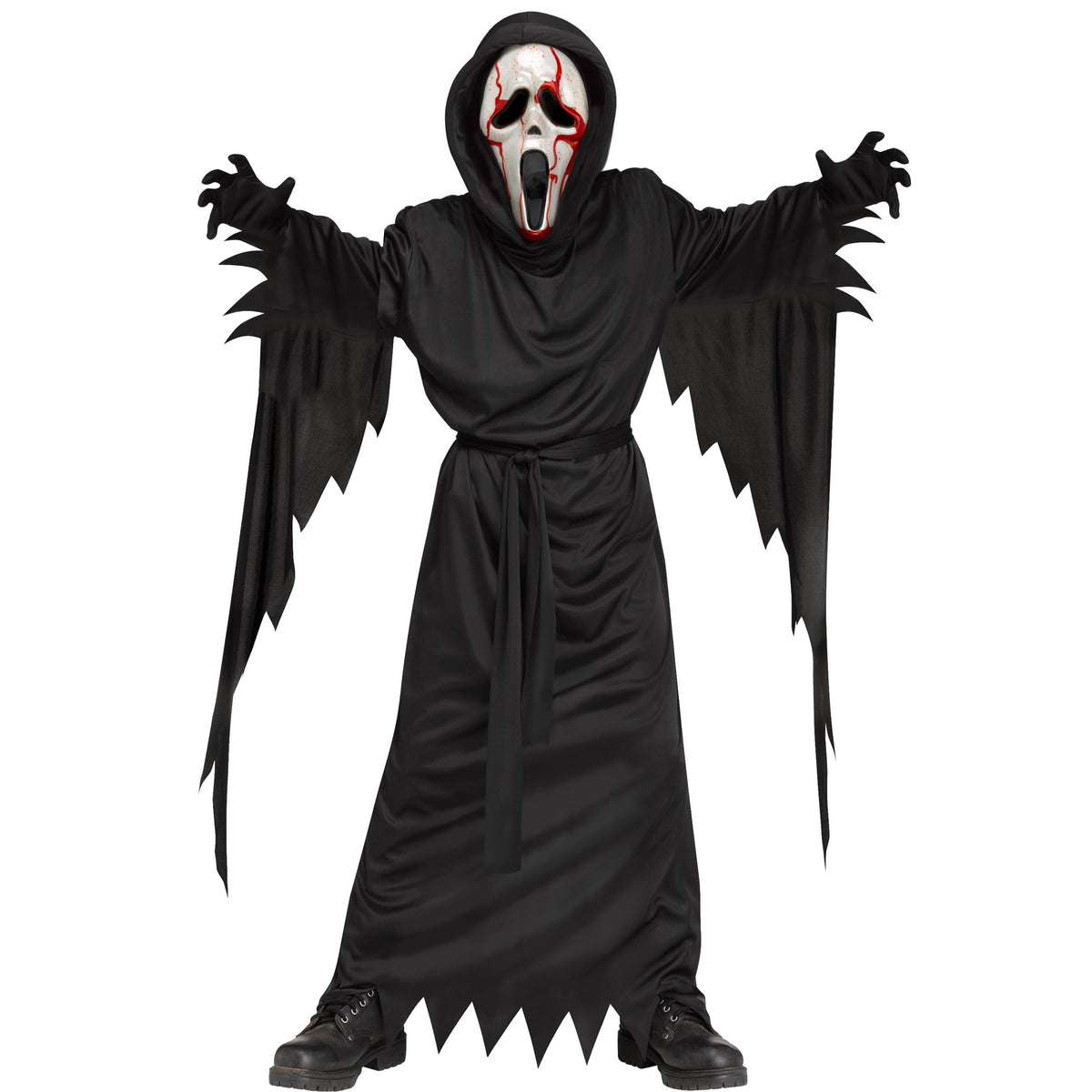 Officially Licensed Bleeding Ghost Face Halloween Costume for Children, by Fun World
