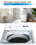 BLACK+DECKER Portable Washing Machine, 0.9 Cu. Ft., 5 Wash Cycles