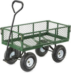 Gorilla Carts Steel Garden Cart, 3 Cu Ft, 400 Lb Capacity, Pneumatic Tires