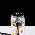 Way to Celebrate Halloween Candy Corn Glass Can Sipper Tumblers, 20 oz, 2-Pack
