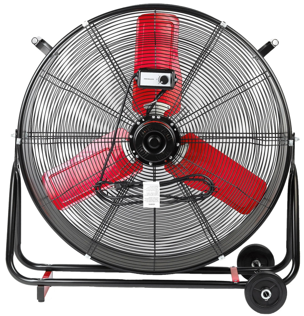 Hyper Tough 30 Inch 2-Speed Tilted Drum Fan Red & Black