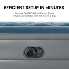 Intex 15" Twin Essential Rest Dura-Beam Airbed Mattress with Built-in Pump