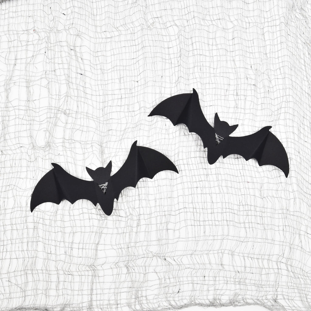 Creepy Gauze Fabric with Bats, Gray, 29.5" x 118", Halloween by Way To Celebrate