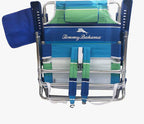 Tommy Bahama 2-Pack Backpack Beach Chairs With Storage Pouch And Towel Bar - 8 Positions, 250 Lbs