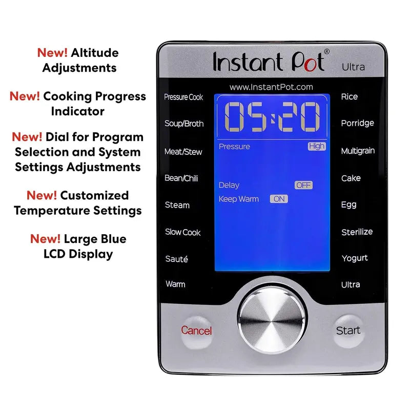 Instant Pot Ultra Mini 3-Quart Programmable Cooker, Stainless Steel, Silver, 16-in-1 - Ultra Mini