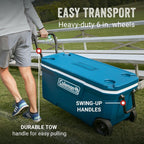 Coleman Classic Series Insulated Wheeled Cooler, 100-Quart, Rock Grey - Wheeled
