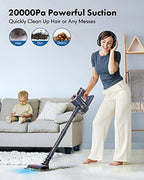 Homeika Cordless Stick Vacuum Cleaner With LED Display, 20 Kpa Suction, 1.5L Dust Cup