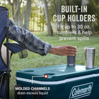Coleman Classic Series Insulated Wheeled Cooler, 100-Quart, Rock Grey - Wheeled