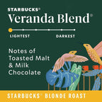 Starbucks Veranda Blend Blonde Roast K-Cup Coffee Pods, 96 Count, 100% Arabica - SBK011067986CT